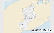 Classic Style 3D Map of Penonome, single color outside
