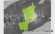 Physical 3D Map of Penonome, darken, desaturated