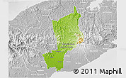 Physical 3D Map of Penonome, lighten, desaturated
