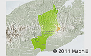 Physical 3D Map of Penonome, lighten, semi-desaturated