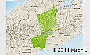 Physical 3D Map of Penonome, shaded relief outside