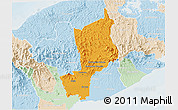 Political 3D Map of Penonome, lighten