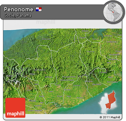 Satellite 3D Map of Penonome