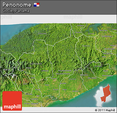 Satellite 3D Map of Penonome