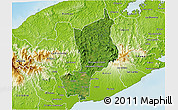 Satellite 3D Map of Penonome, physical outside