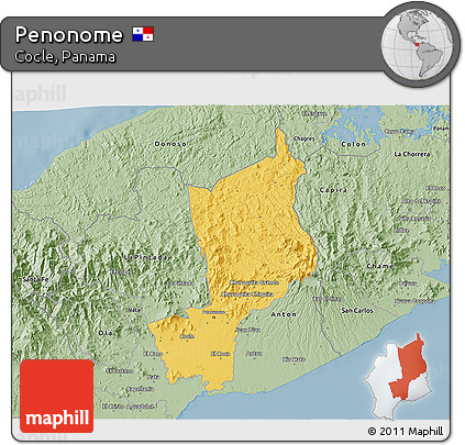 Savanna Style 3D Map of Penonome