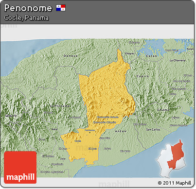 Savanna Style 3D Map of Penonome