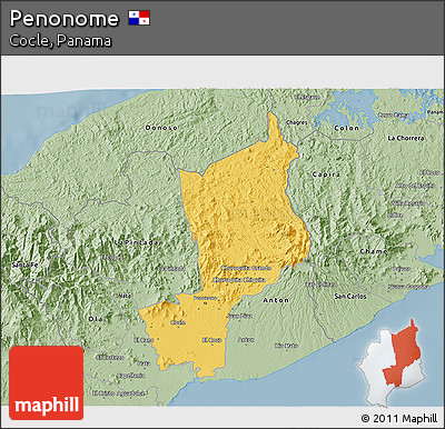 Savanna Style 3D Map of Penonome