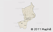 Shaded Relief 3D Map of Penonome, cropped outside
