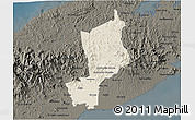 Shaded Relief 3D Map of Penonome, darken