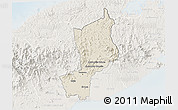 Shaded Relief 3D Map of Penonome, lighten