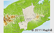 Shaded Relief 3D Map of Penonome, physical outside