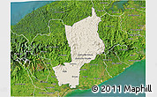 Shaded Relief 3D Map of Penonome, satellite outside