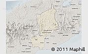 Shaded Relief 3D Map of Penonome, semi-desaturated