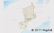 Shaded Relief 3D Map of Penonome, single color outside