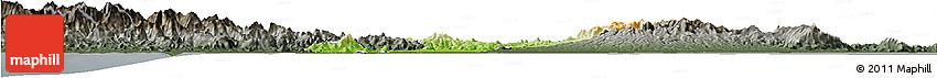 Physical Horizon Map of Penonome, darken, semi-desaturated