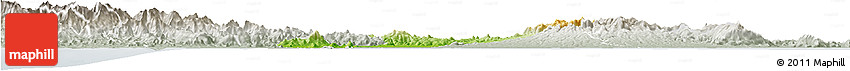 Physical Horizon Map of Penonome, lighten, semi-desaturated