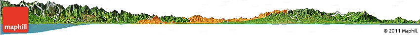Political Horizon Map of Penonome, satellite outside