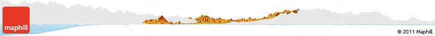 Political Horizon Map of Penonome, single color outside