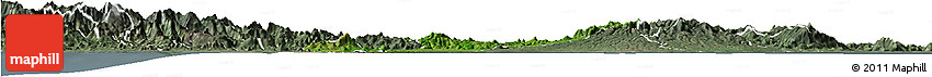 Satellite Horizon Map of Penonome, semi-desaturated
