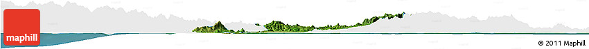 Satellite Horizon Map of Penonome, single color outside