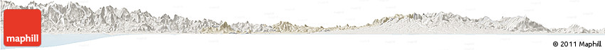 Shaded Relief Horizon Map of Penonome, lighten