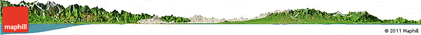 Shaded Relief Horizon Map of Penonome, satellite outside