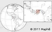 Blank Location Map of Penonome, highlighted country