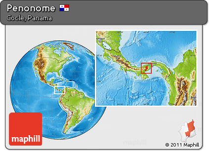 Physical Location Map of Penonome