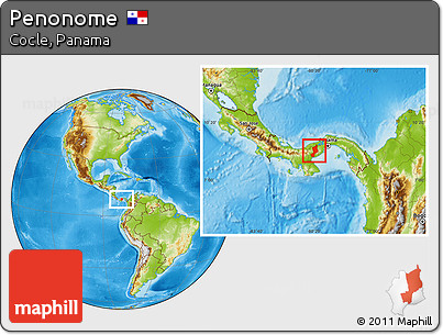 Physical Location Map of Penonome