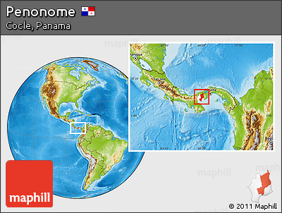 Physical Location Map of Penonome, highlighted parent region