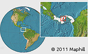 Satellite Location Map of Penonome, highlighted country, within the entire country