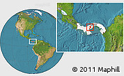 Satellite Location Map of Penonome, highlighted country