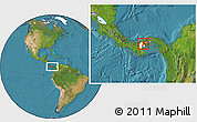 Satellite Location Map of Penonome, highlighted parent region