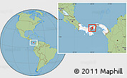 Savanna Style Location Map of Penonome, highlighted country, highlighted parent region