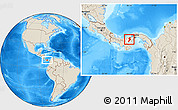 Shaded Relief Location Map of Penonome, highlighted parent region