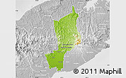 Physical Map of Penonome, lighten, desaturated