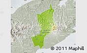 Physical Map of Penonome, lighten, semi-desaturated