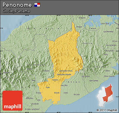 Savanna Style Map of Penonome