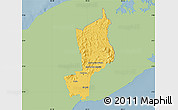 Savanna Style Map of Penonome, single color outside