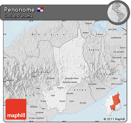 Silver Style Map of Penonome