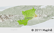 Physical Panoramic Map of Penonome, lighten, semi-desaturated