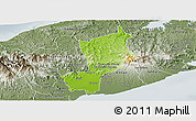 Physical Panoramic Map of Penonome, semi-desaturated