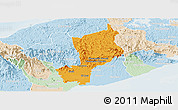 Political Panoramic Map of Penonome, lighten