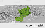 Satellite Panoramic Map of Penonome, lighten, desaturated