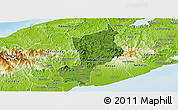 Satellite Panoramic Map of Penonome, physical outside