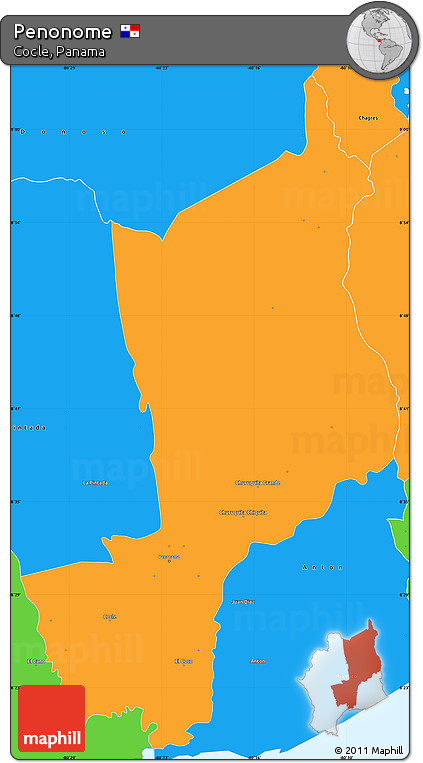 Political Simple Map of Penonome