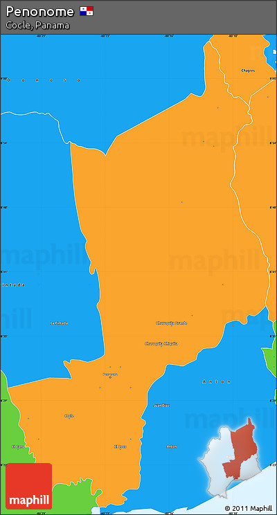 Political Simple Map of Penonome