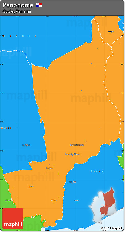 Political Simple Map of Penonome