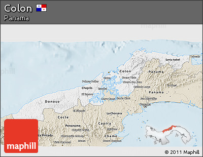Classic Style 3D Map of Colon